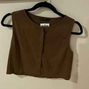 Brandy Melville Button Up Crop